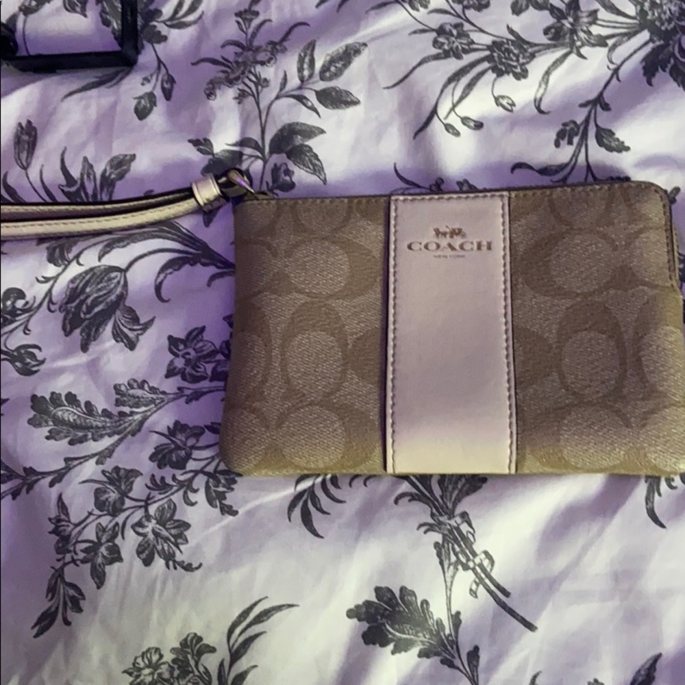 Coach leather wristlet